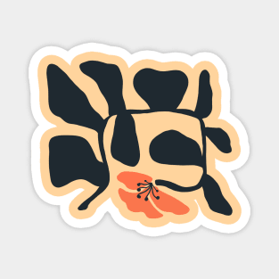 Abstract Hibiscus Flower (landscape) Magnet