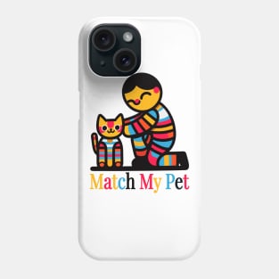 Match My Pet: Joyful Human-Cat Bonding Phone Case