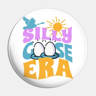 Silly Goose Shirt Funny Cute In My Era Meme Groovy Retro Wavy Pin