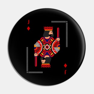 Jack of Diamonds - Poker Card Design Pin