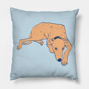 Orange lurcher dog Pillow