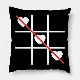 Tic Tac Toe Heart Edition Pillow