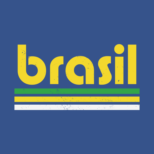 Retro Brasil Word Art // Proud Brazilian Vintage Grunge by Now Boarding