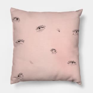 Pink eyes Pillow