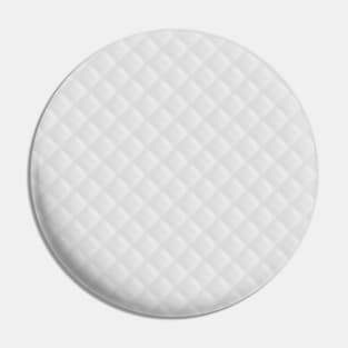 Bright White Stitched and Quilted Pattern Pin