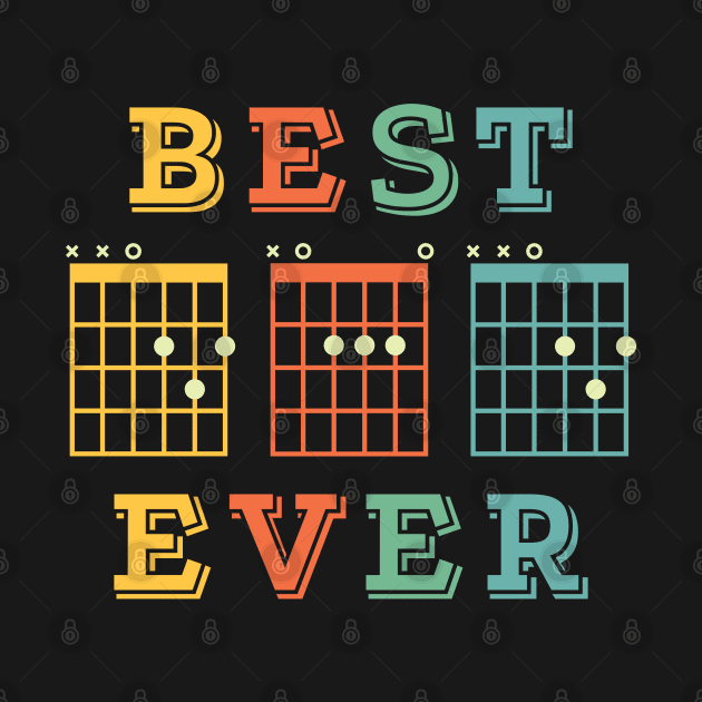 Best Dad Ever Guitar DAD Chords Tab Retro Theme by nightsworthy