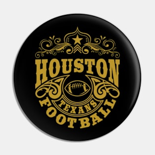 Vintage Retro Houston Texans Football Pin