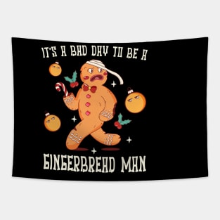 Funny gingerbread man Christmas t-shirt Tapestry