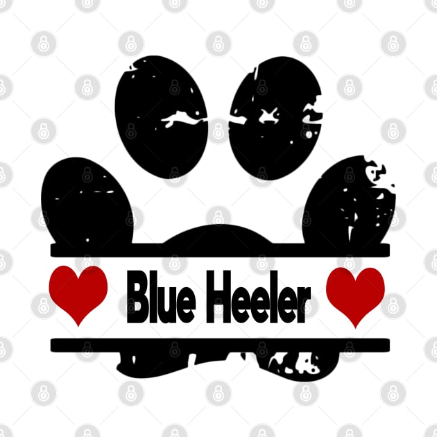 Blue Heeler dog paw print by artsytee