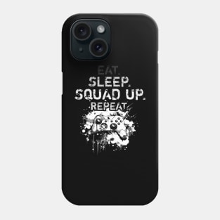 Cool Eat Sleep Squad Up Repeat Gamer Live Streamer Phone Case