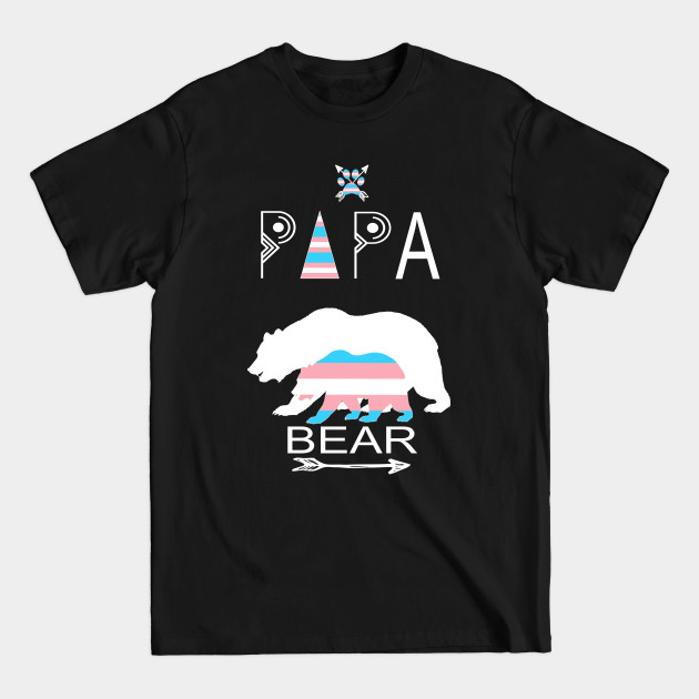 Discover Transgender Papa Bear For Dads Grandpas Of A Trans Child - Transgender Pride - T-Shirt