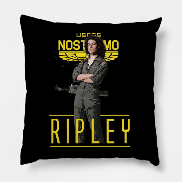 Ellen Ripley Pillow by MonkeyKing