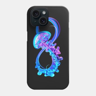 Infinity with Glowing Jellyfish Phone Case