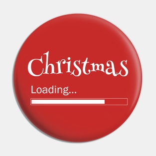 Christmas Loading in white Pin