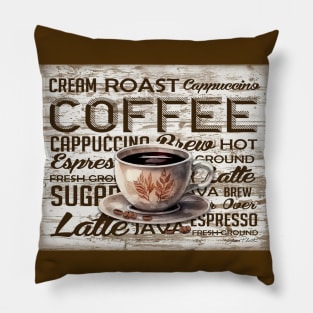 Shiplap Coffee Sign A2 Pillow