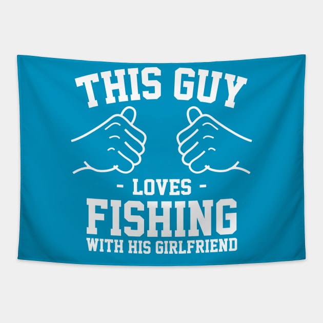 This guy loves fishing with his girlfirend Tapestry by Lazarino