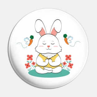 Bunny Yoga Pin