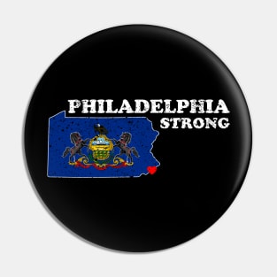 Philadelphia Strong Pennsylvania Flag Heart Shirt Pin