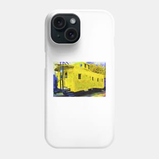 A Bright Yellow Caboose Phone Case