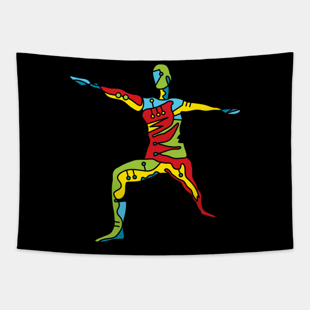 Fitness Futuristic Workout Person Tapestry by jazzworldquest