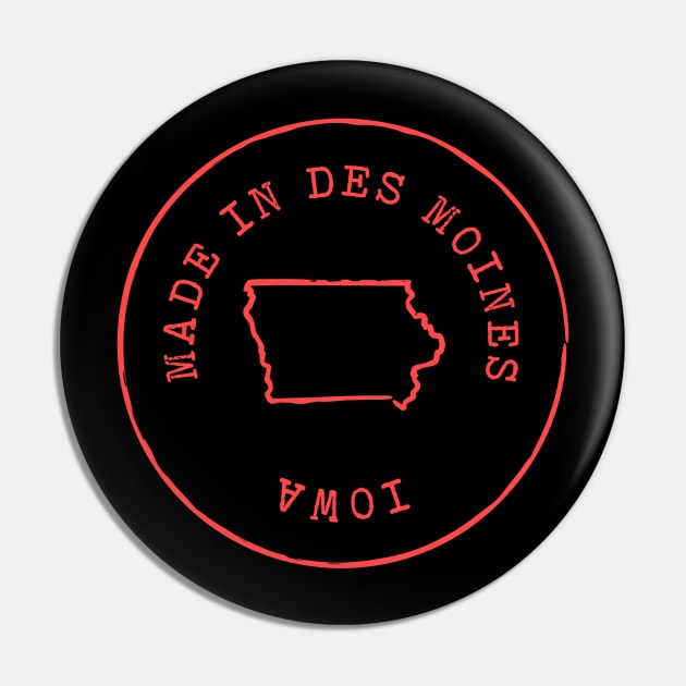 Made in Iowa T-Shirt Pin by Geometrico