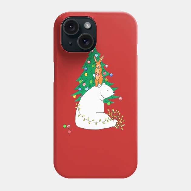 Christmas Bear Phone Case by DoodlesAndStuff