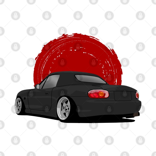 Black Mazda Miata by Rebellion Store