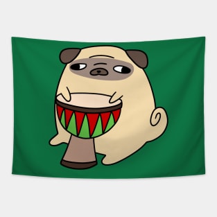 Djembe Pug Tapestry