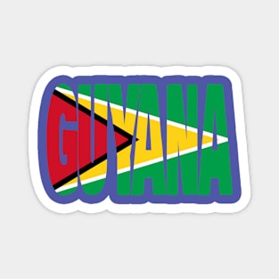 Guyana flag stencil Magnet