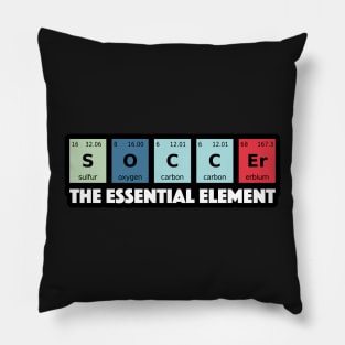 Soccer The Essential Element Periodic Table Funny Science Pillow