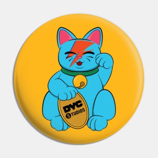 Maneki Neko - Lucky Cat - Blue Pin