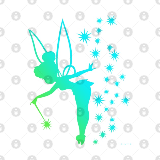 Tinkerbell Ombre Sillhouette by ijsw