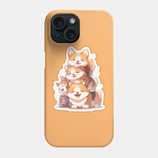 Stack of Corgis Phone Case