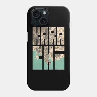 Karachi, Pakistan City Map Typography - Vintage Phone Case