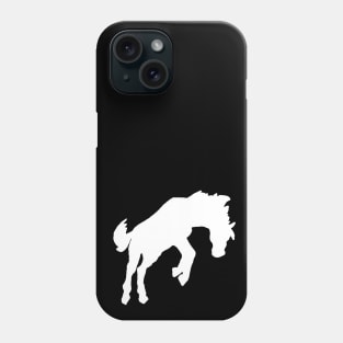 bucking horse white Phone Case