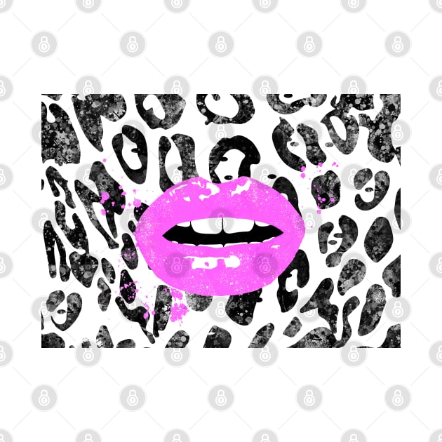 Lips, pink lips by RosaliArt