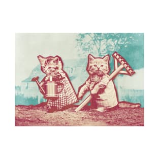 Vintage Cats - Planting Time T-Shirt