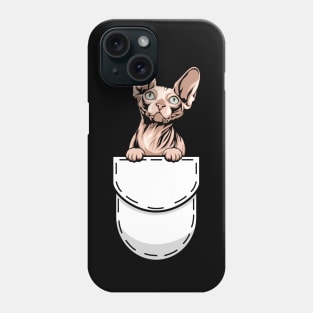 Funny Sphynx Pocket Cat Phone Case