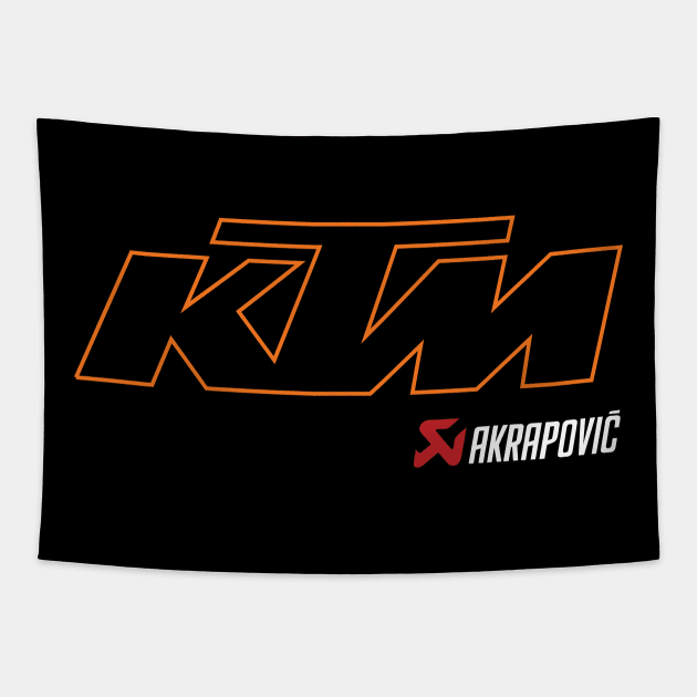 KTM Akrapovic Exhaust Tapestry by tushalb