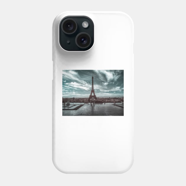 The Eiffel Tower in Infra-Red Phone Case by LukeDavidPhoto