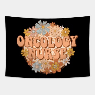 Floral Oncology Nurse Retro Gift Tapestry