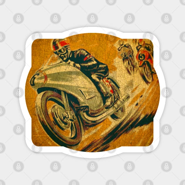 Bike Race Magnet by Midcenturydave