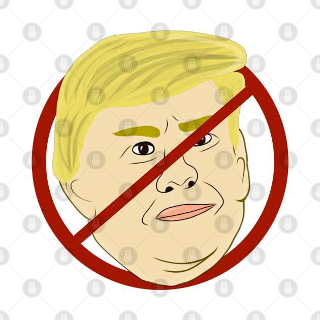 Anti trump face illustration by Bakr