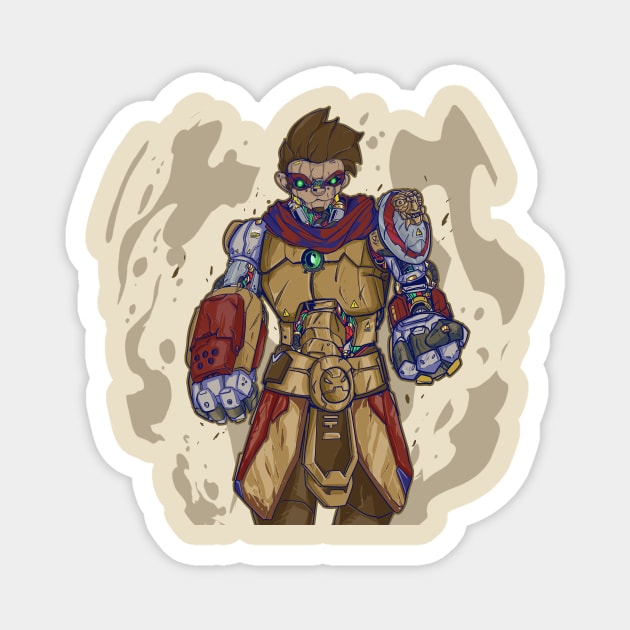 Mecha cyborg Wukong Magnet by Dnz