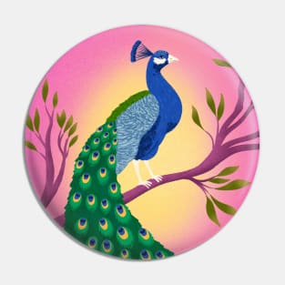 Peacock Retro Drawing Pin