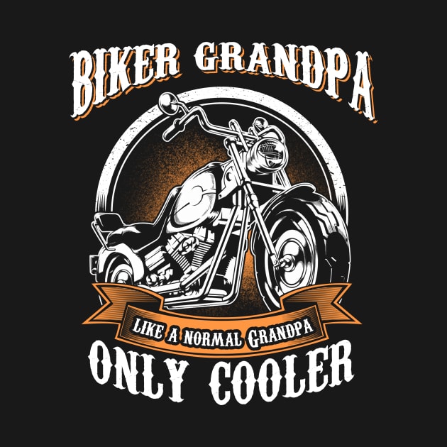 Only Cool Grandpa Rides Motorcycles T Shirt Rider Gift by easleyzzi