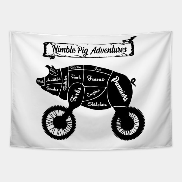 Nimble Pig Adventures Tapestry by TripleTreeAdv