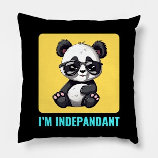 I'm Indepandant | Panda Pun Pillow