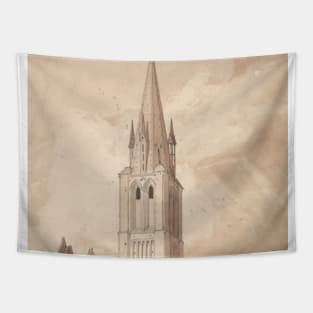 Douvres Church, Normandy by John Sell Cotman Tapestry