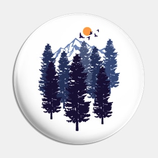 tress and mountains scenery Pin